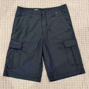 Hurley Men’s Dark Navy Blue Hybrid Cargo Shorts Waist Size 33”